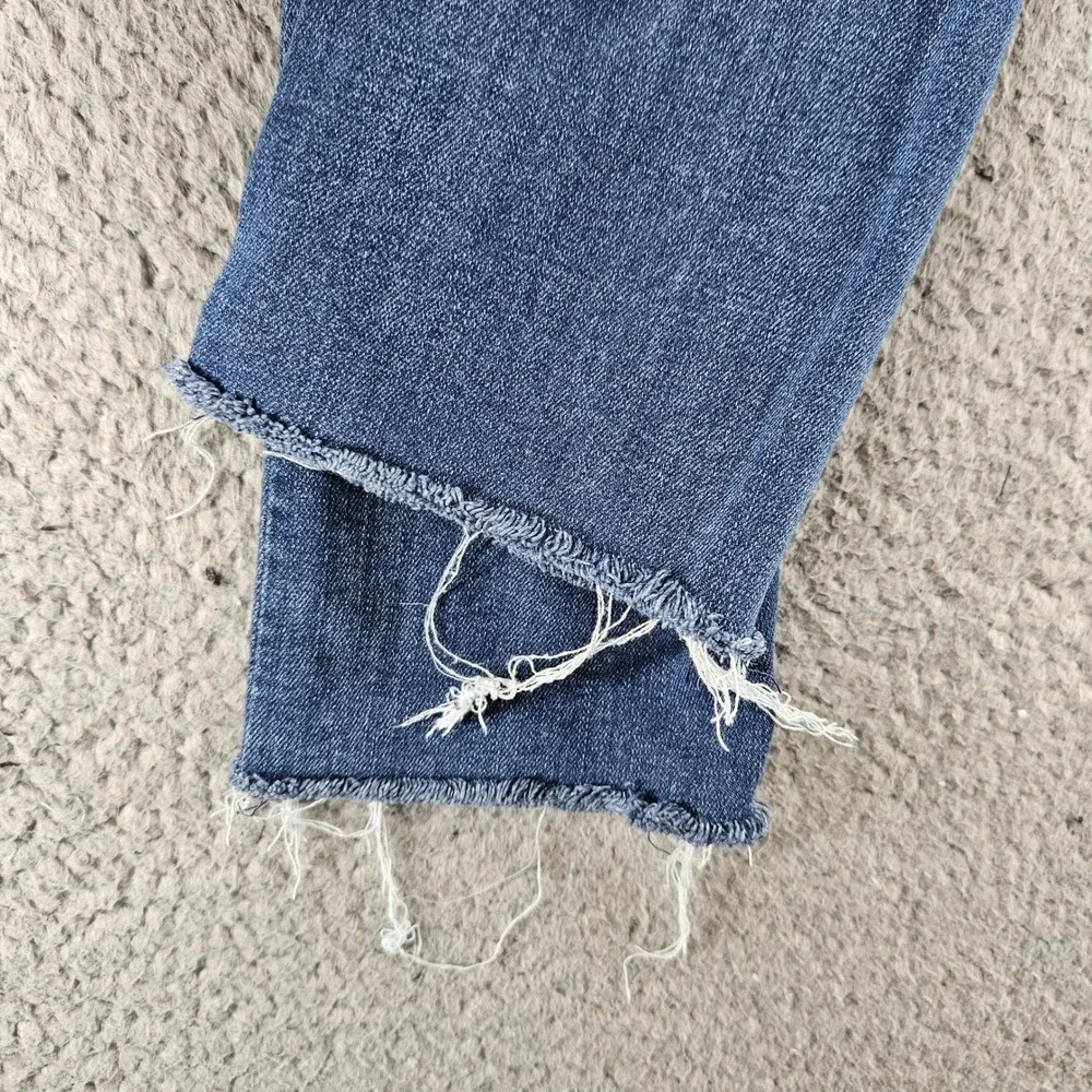 AGOLDE Sophie High Rise Skinny Jeans Womens 25‎ Dark Indigo Blue Distressed